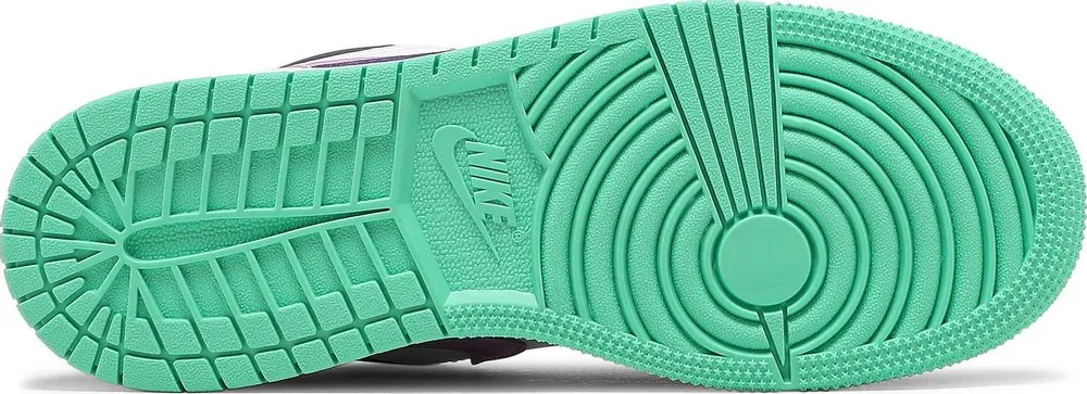 Air Jordan 1 Low 'Green Glow Violet Shock' (GS) (Size UK4.5/US5Y)