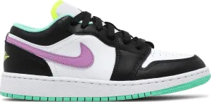 Air Jordan 1 Low 'Green Glow Violet Shock' (GS) (Size UK4.5/US5Y)