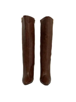 Boots Knee Heels By Shoedazzle In Brown, Size: 7