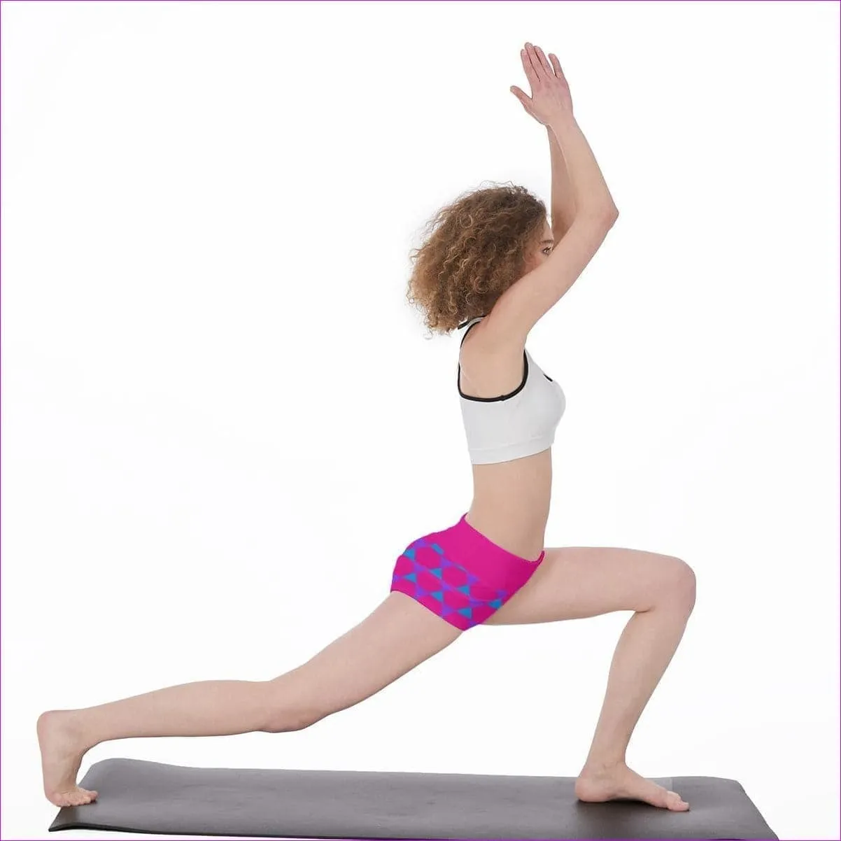 Candy Checkered Womens Yoga Shorts