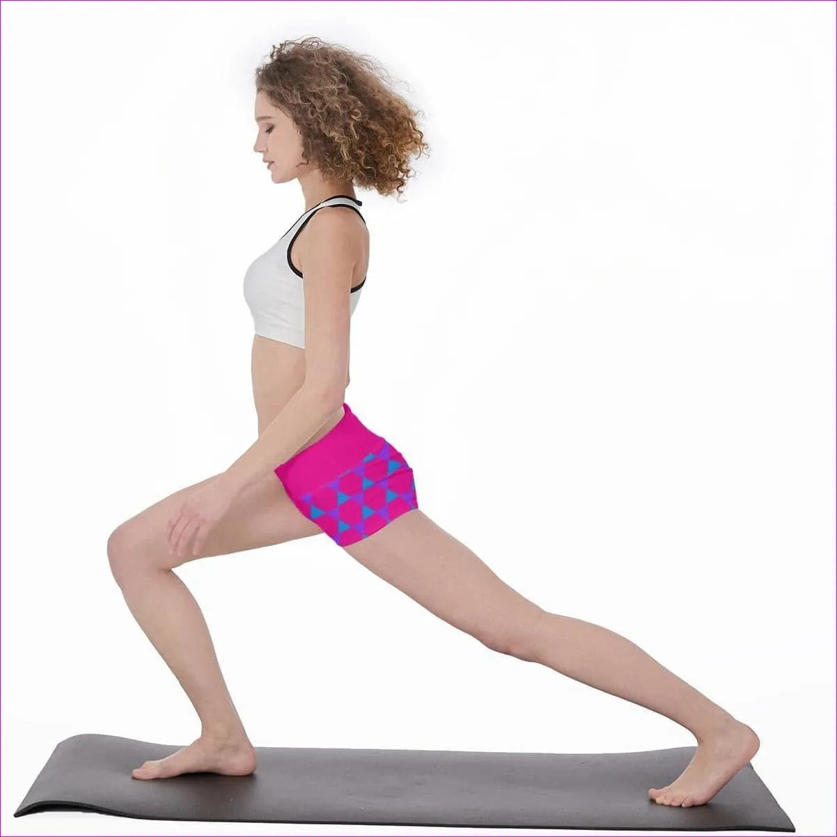 Candy Checkered Womens Yoga Shorts