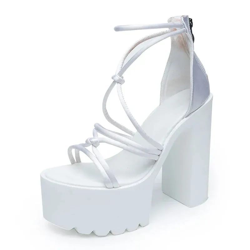 Joskaa 2024 New Chunky Sandals High Heels