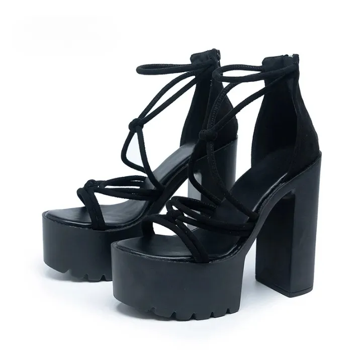 Joskaa 2024 New Chunky Sandals High Heels