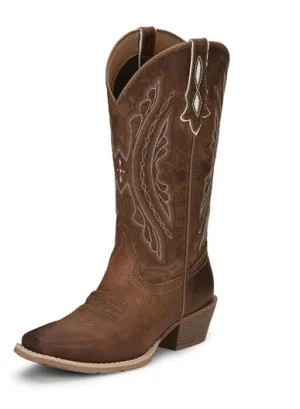 Justin Ladies Rein Waxy Tan Boots L2962