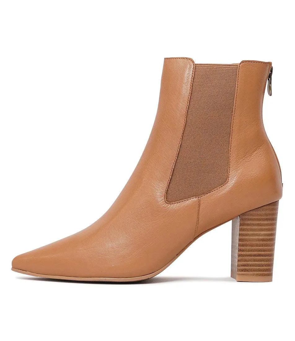Nemma Dark Tan Ankle Boots