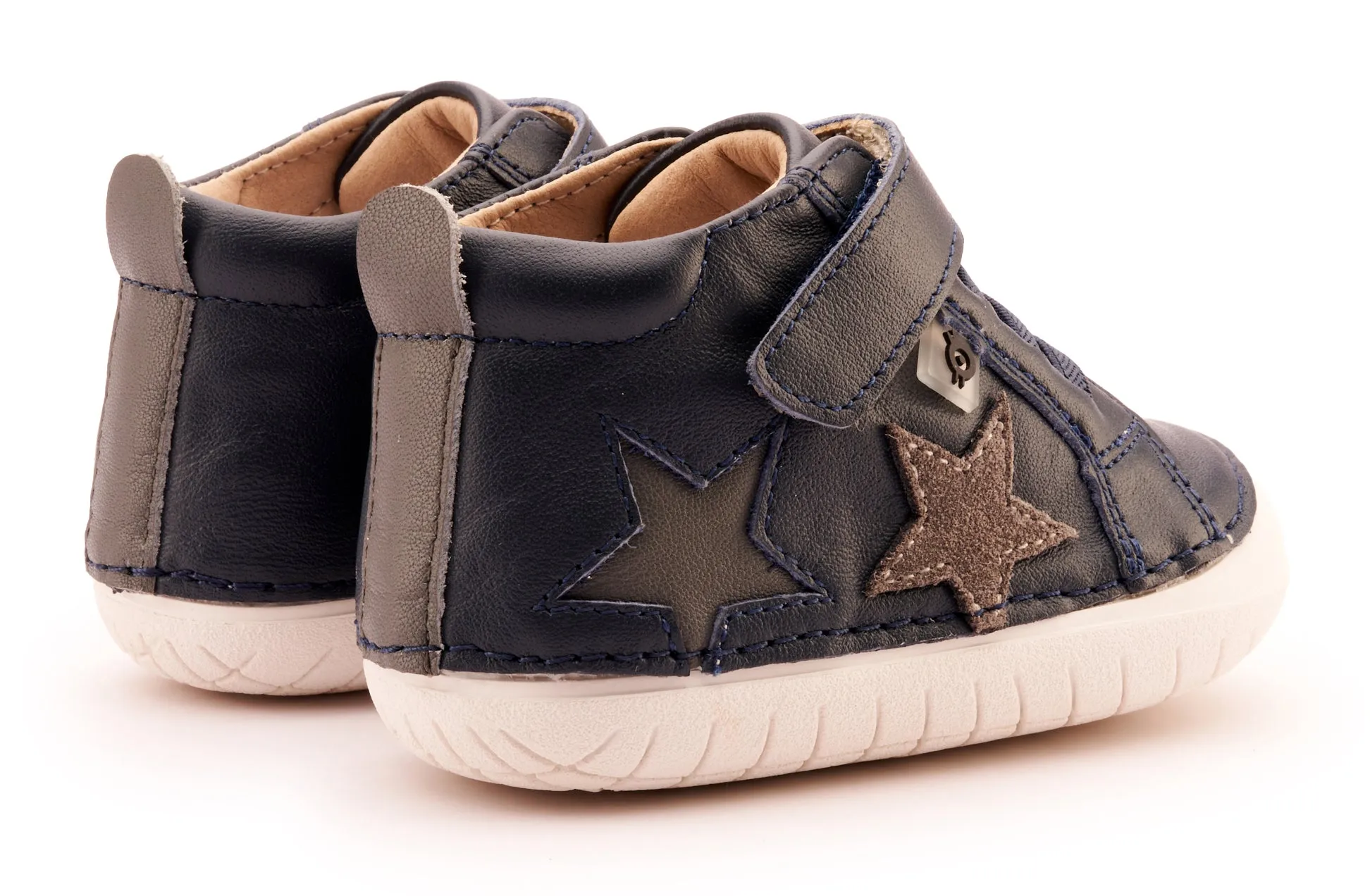 Old Soles Boy's 4098 Starstar Pave Casual Shoes - Navy / Grey Suede / Grey