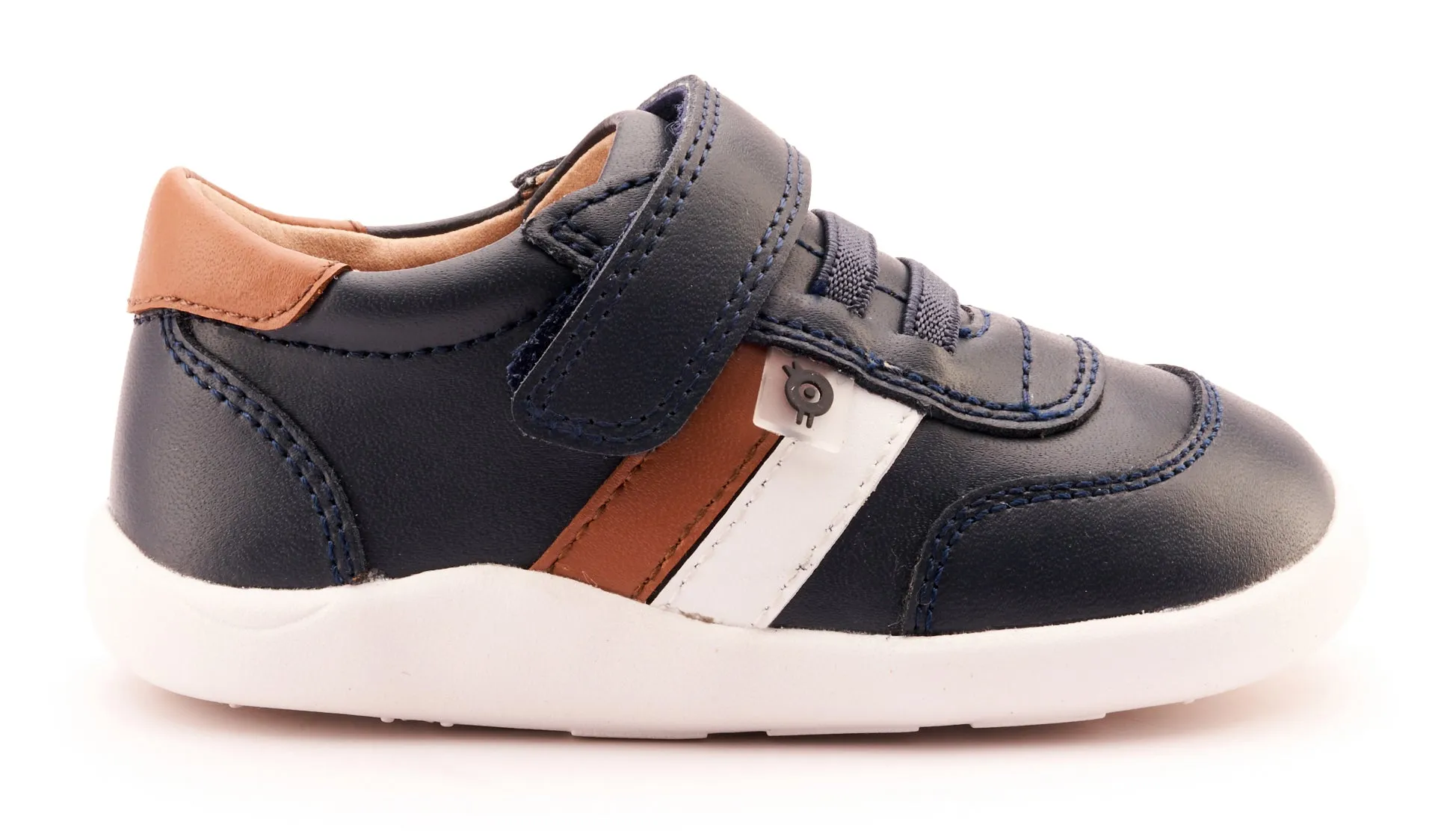 Old Soles Boy's 8013 Play Ground Casual Shoes - Navy / Tan / Snow