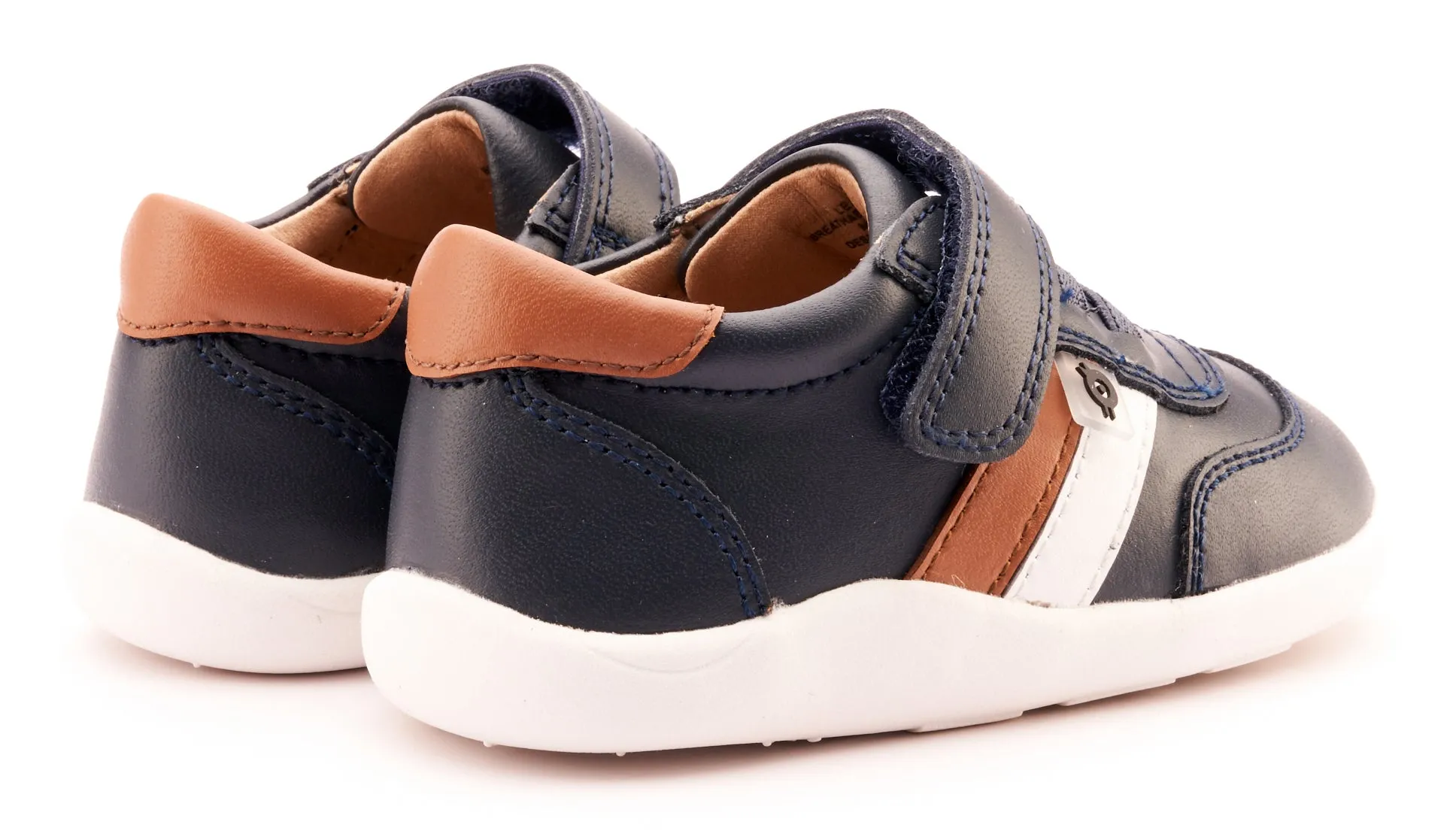 Old Soles Boy's 8013 Play Ground Casual Shoes - Navy / Tan / Snow