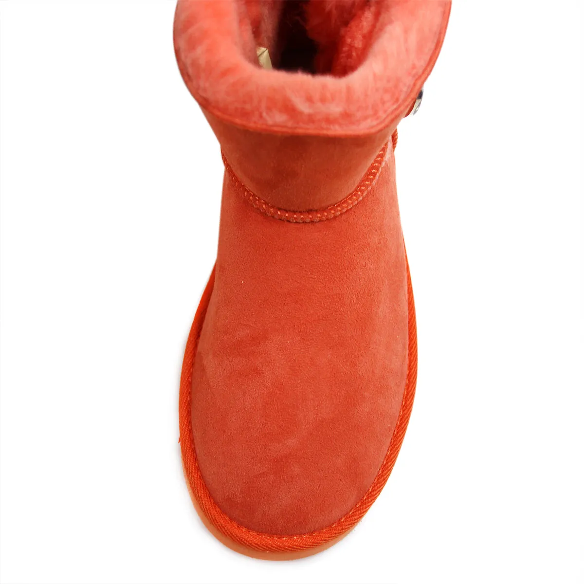 Snake Print Mini Ugg Boot - Saffron