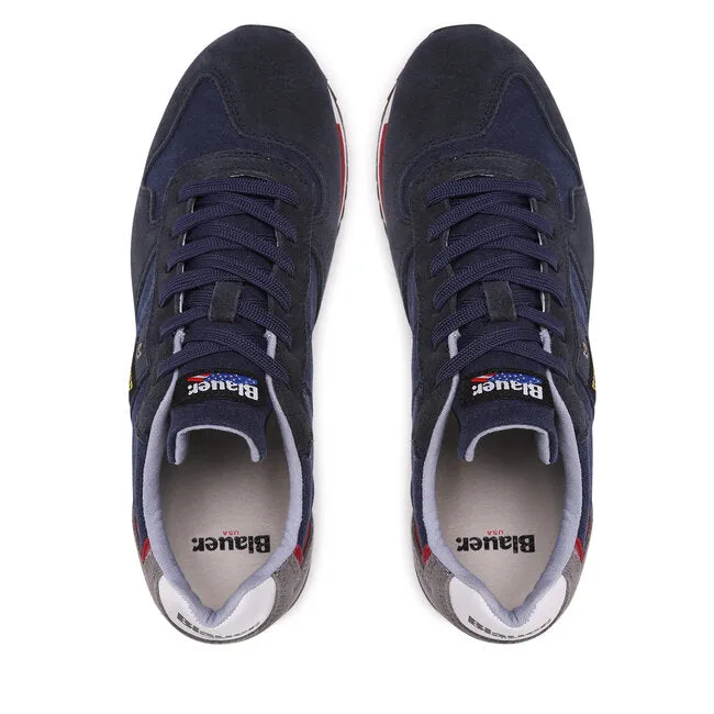 SNEAKERS BLU DETTAGLI ROSSI