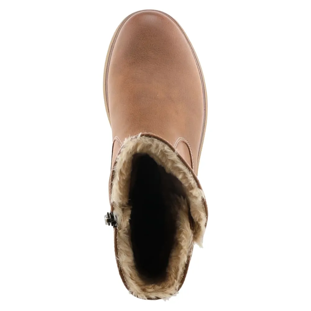 Spring Step Shoes Francala Women's Moto Chic Leather and Fur Boots