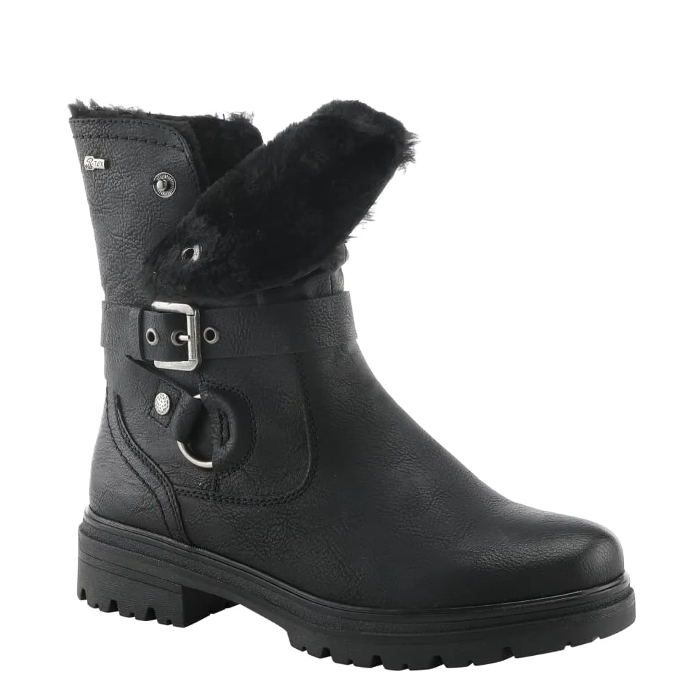 Spring Step Shoes Francala Women's Moto Chic Leather and Fur Boots