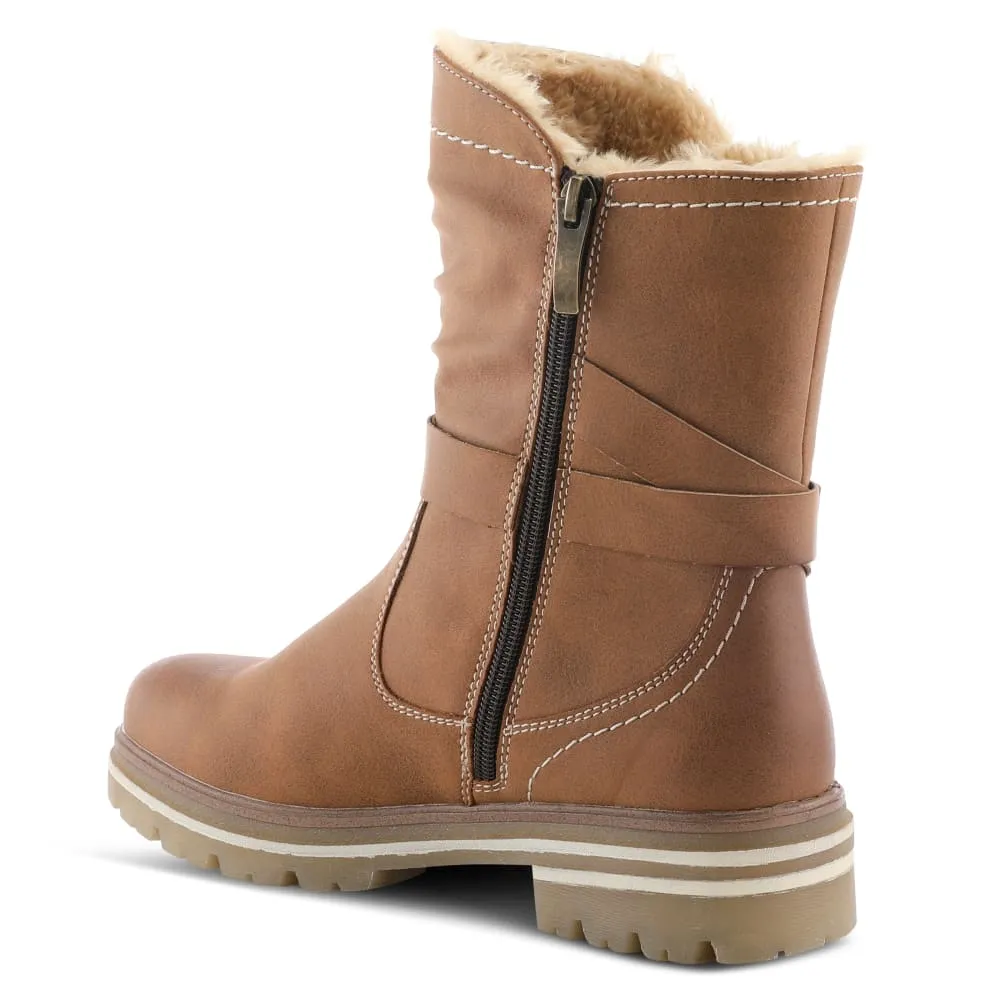 Spring Step Shoes Francala Women's Moto Chic Leather and Fur Boots