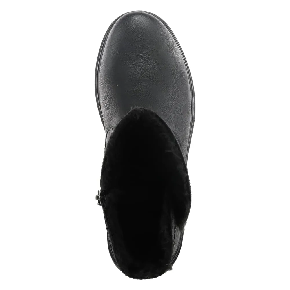 Spring Step Shoes Francala Women's Moto Chic Leather and Fur Boots