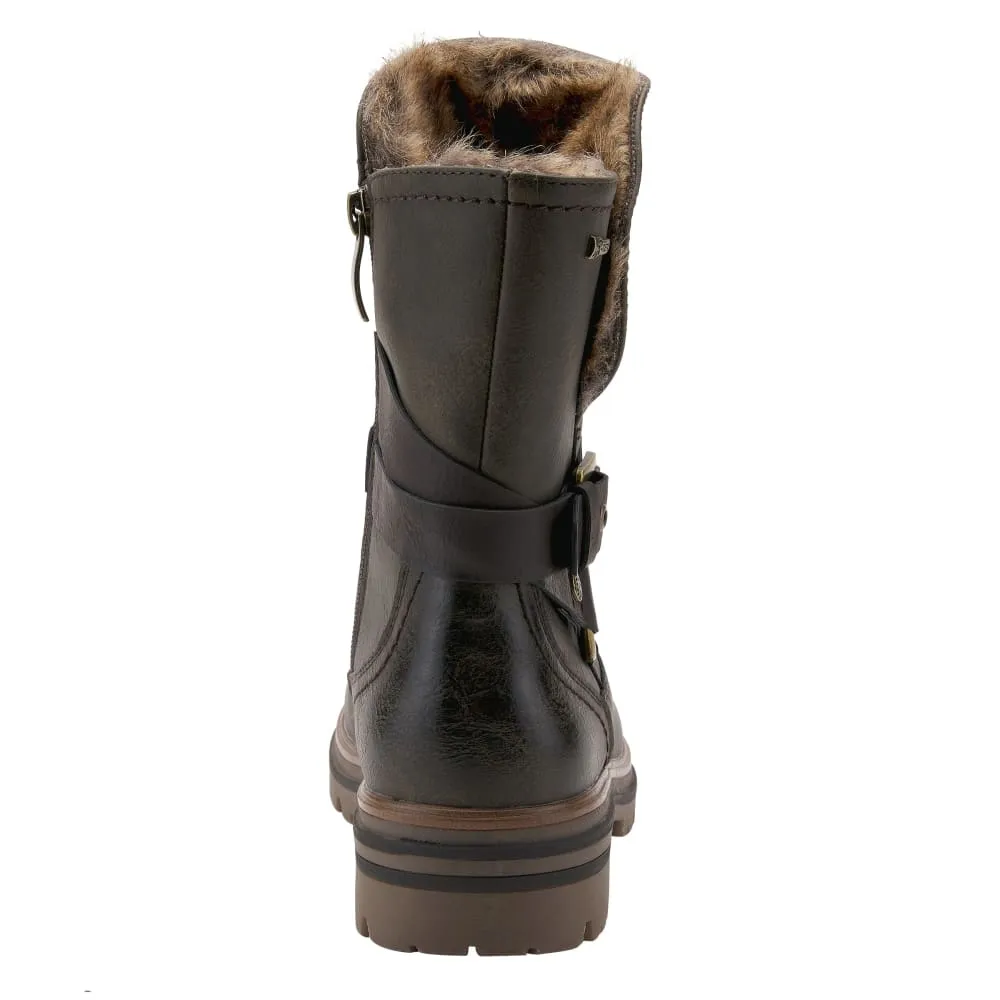 Spring Step Shoes Francala Women's Moto Chic Leather and Fur Boots